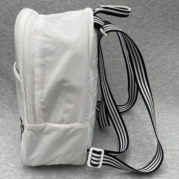 Adidas 978026 Unisex Core Polyester Mini Backpack - White Jersey/Black - Picture 7 of 8